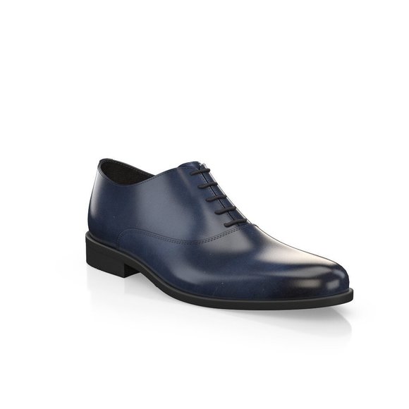 Bashwood Handmade Blue Leather Oxfords For Men main image 7